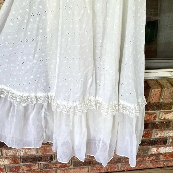 🐇Beautiful🐇Gunne Sax Delicate Eyelet Lace Princess CottageCore👰Prom Dress(9)✨ - Picture 10 of 13